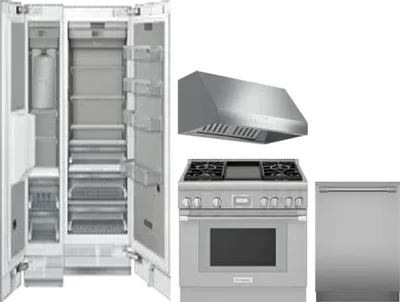 5 Piece Package Includes Refrigerator, Freezer, Range, Hood And Dishwasher