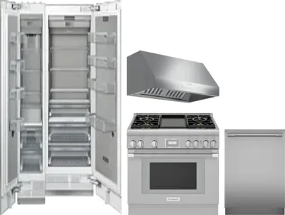 5 Piece Package Includes Refrigerator, Freezer, Range, Hood And Dishwasher