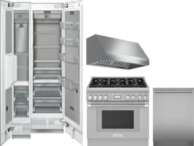 5 Piece Package Includes Refrigerator, Freezer, Range, Hood And Dishwasher