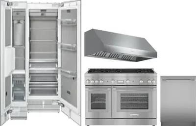 5 Piece Package Includes Refrigerator, Freezer, Range, Hood And Dishwasher