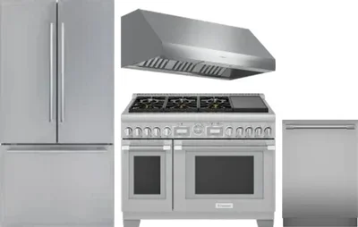 4 Piece Package Includes Refrigerator, Range, Hood And Dishwasher