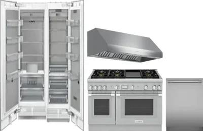 5 Piece Package Includes Refrigerator, Freezer, Range, Hood And Dishwasher
