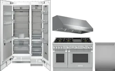 5 Piece Package Includes Refrigerator, Freezer, Range, Hood And Dishwasher