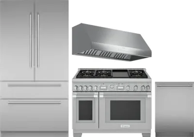 4 Piece Package Includes Refrigerator, Range, Hood And Dishwasher