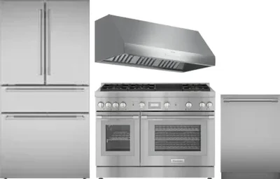 4 Piece Package Includes Refrigerator, Range, Hood And Dishwasher