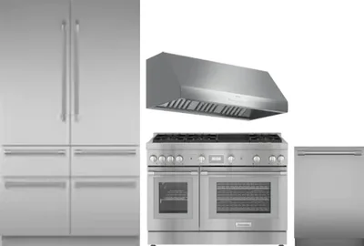 4 Piece Package Includes Refrigerator, Range, Hood And Dishwasher