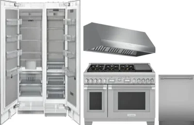5 Piece Package Includes Refrigerator, Freezer, Range, Hood And Dishwasher
