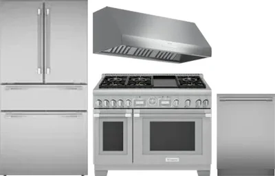 4 Piece Package Includes Refrigerator, Range, Hood And Dishwasher