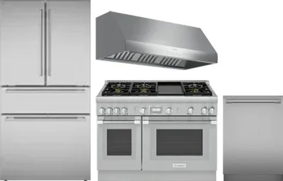 4 Piece Package Includes Refrigerator, Range, Hood And Dishwasher