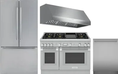 4 Piece Package Includes Refrigerator, Range, Hood And Dishwasher