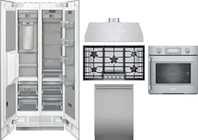 6 Piece Package Includes Refrigerator, Freezer, Cooktop, Wall Oven, Hood And Dishwasher