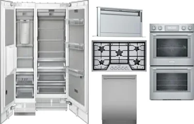 6 Piece Package Includes Refrigerator, Freezer, Cooktop, Wall Oven, Hood And Dishwasher