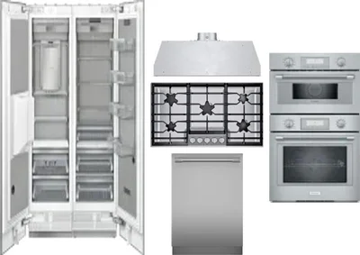 6 Piece Package Includes Refrigerator, Freezer, Cooktop, Wall Oven, Hood And Dishwasher