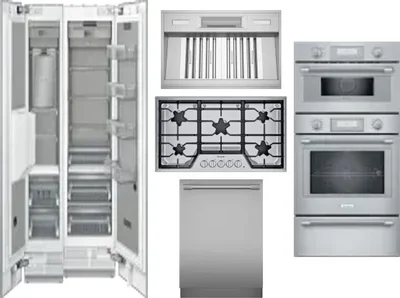 6 Piece Package Includes Refrigerator, Freezer, Cooktop, Wall Oven, Hood And Dishwasher