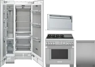 5 Piece Package Includes Refrigerator, Freezer, Range, Hood And Dishwasher