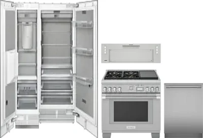 5 Piece Package Includes Refrigerator, Freezer, Range, Hood And Dishwasher
