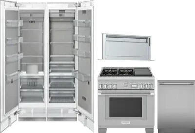 5 Piece Package Includes Refrigerator, Freezer, Range, Hood And Dishwasher