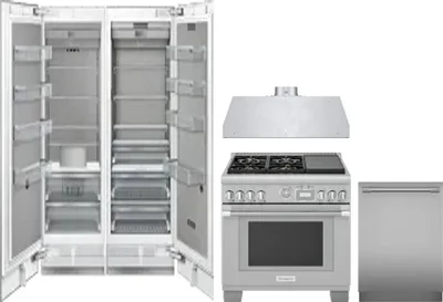 5 Piece Package Includes Refrigerator, Freezer, Range, Hood And Dishwasher