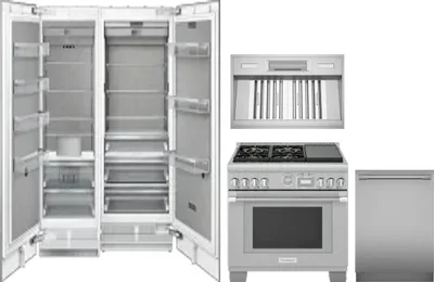 5 Piece Package Includes Refrigerator, Freezer, Range, Hood And Dishwasher