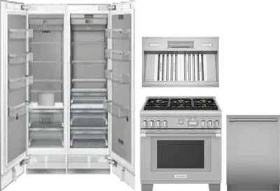5 Piece Package Includes Refrigerator, Freezer, Range, Hood And Dishwasher