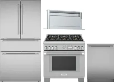 4 Piece Package Includes Refrigerator, Range, Hood And Dishwasher