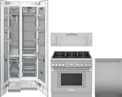 5 Piece Package Includes Refrigerator, Freezer, Range, Hood And Dishwasher