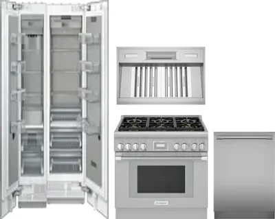 5 Piece Package Includes Refrigerator, Freezer, Range, Hood And Dishwasher