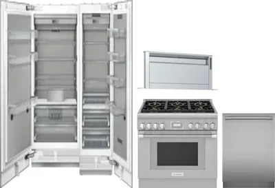 5 Piece Package Includes Refrigerator, Freezer, Range, Hood And Dishwasher