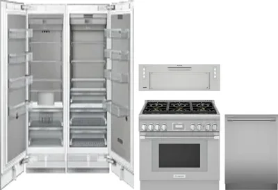 5 Piece Package Includes Refrigerator, Freezer, Range, Hood And Dishwasher
