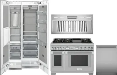 5 Piece Package Includes Refrigerator, Freezer, Range, Hood And Dishwasher