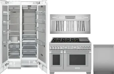 5 Piece Package Includes Refrigerator, Freezer, Range, Hood And Dishwasher