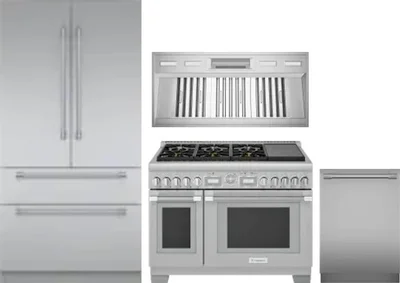 4 Piece Package Includes Refrigerator, Range, Hood And Dishwasher