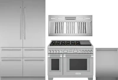 4 Piece Package Includes Refrigerator, Range, Hood And Dishwasher