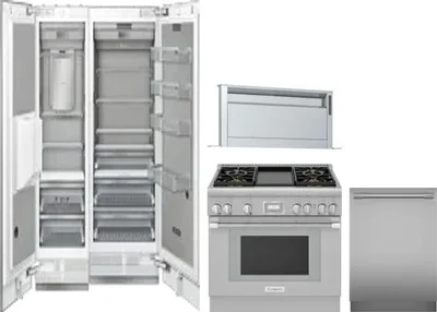 5 Piece Package Includes Refrigerator, Freezer, Range, Hood And Dishwasher