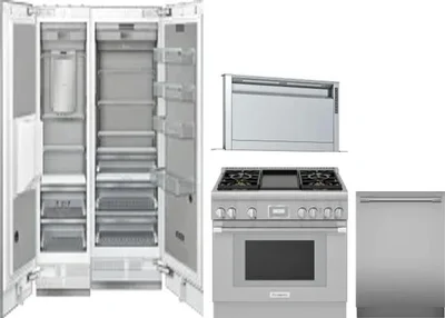 5 Piece Package Includes Refrigerator, Freezer, Range, Hood And Dishwasher