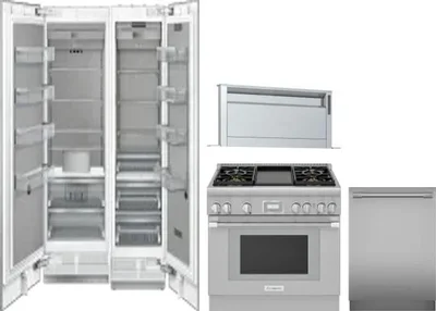 5 Piece Package Includes Refrigerator, Freezer, Range, Hood And Dishwasher