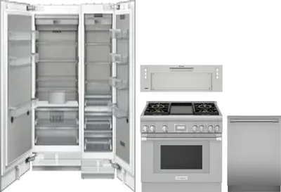 5 Piece Package Includes Refrigerator, Freezer, Range, Hood And Dishwasher
