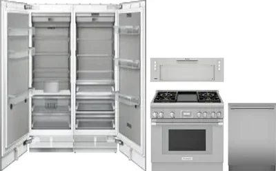 5 Piece Package Includes Refrigerator, Freezer, Range, Hood And Dishwasher