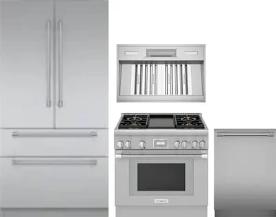 4 Piece Package Includes Refrigerator, Range, Hood And Dishwasher