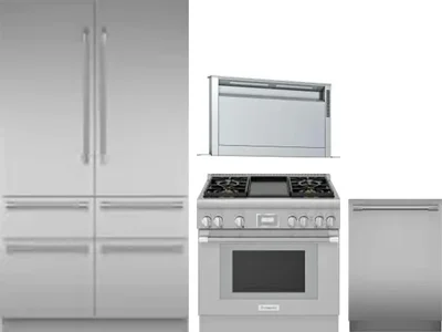 4 Piece Package Includes Refrigerator, Range, Hood And Dishwasher