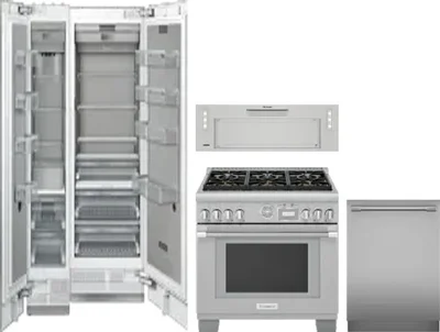 5 Piece Package Includes Refrigerator, Freezer, Range, Hood And Dishwasher