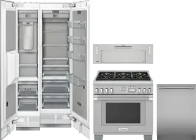 5 Piece Package Includes Refrigerator, Freezer, Range, Hood And Dishwasher
