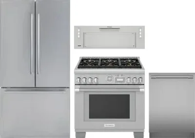 4 Piece Package Includes Refrigerator, Range, Hood And Dishwasher
