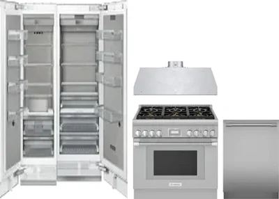 5 Piece Package Includes Refrigerator, Freezer, Range, Hood And Dishwasher