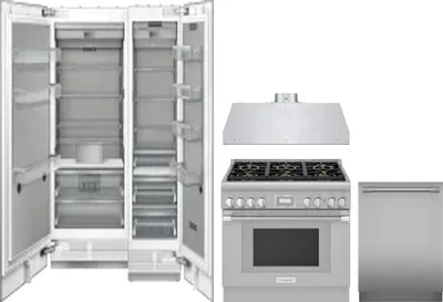 5 Piece Package Includes Refrigerator, Freezer, Range, Hood And Dishwasher
