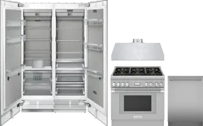 5 Piece Package Includes Refrigerator, Freezer, Range, Hood And Dishwasher