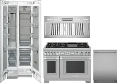5 Piece Package Includes Refrigerator, Freezer, Range, Hood And Dishwasher