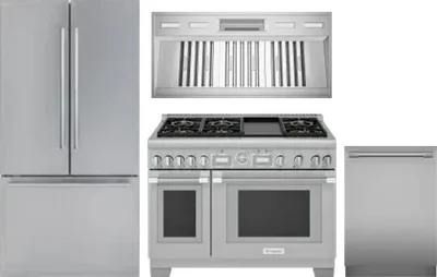 4 Piece Package Includes Refrigerator, Range, Hood And Dishwasher