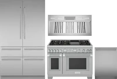 4 Piece Package Includes Refrigerator, Range, Hood And Dishwasher