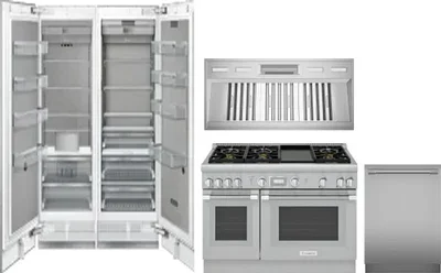 5 Piece Package Includes Refrigerator, Freezer, Range, Hood And Dishwasher